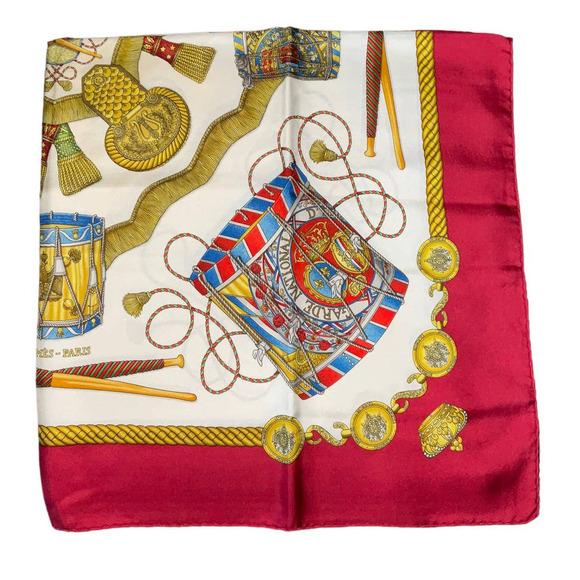 Hermes Hermès “Les Tambours” Silk Scarf 90cm Square - Picture 5 of 16